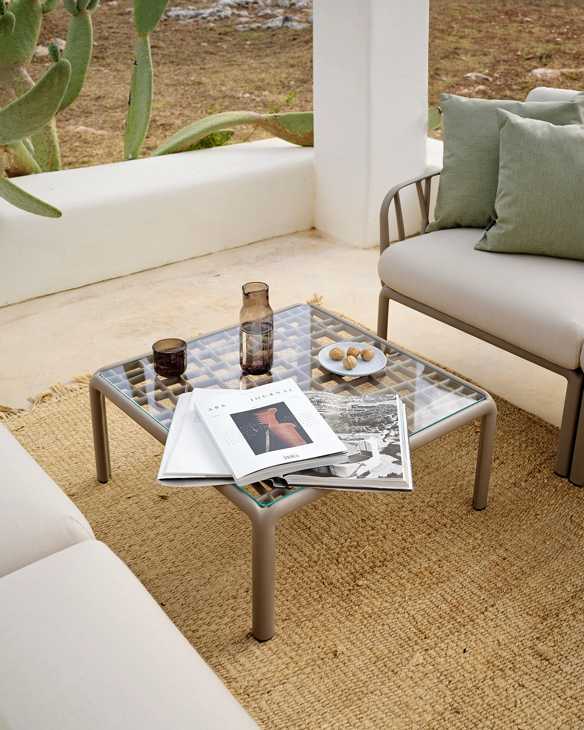 Komodo 5 hörnsoffa taupe/tech panama