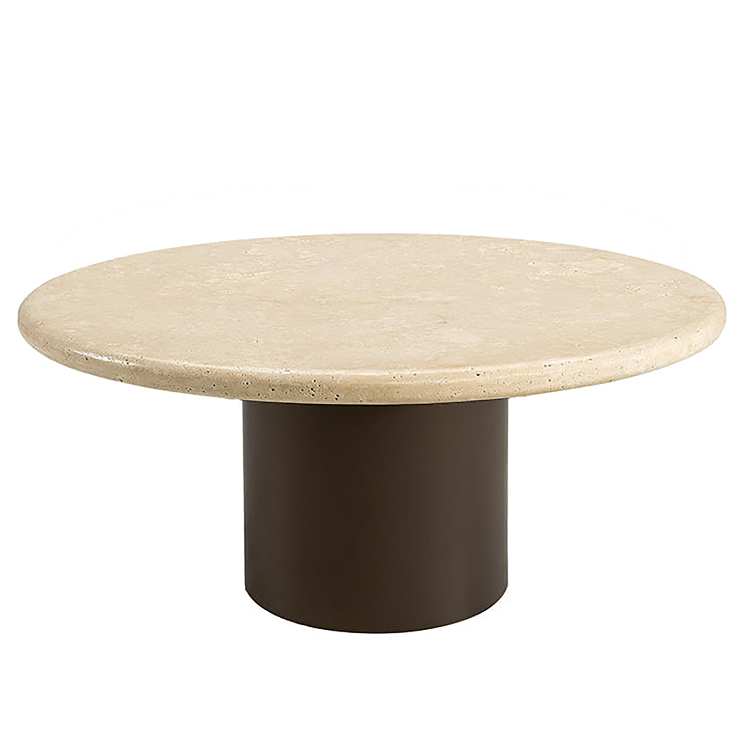 Product Image for Calais soffbord Travertine/mörkbrun Ø80 cm
