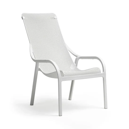 Net loungefåtölj vit