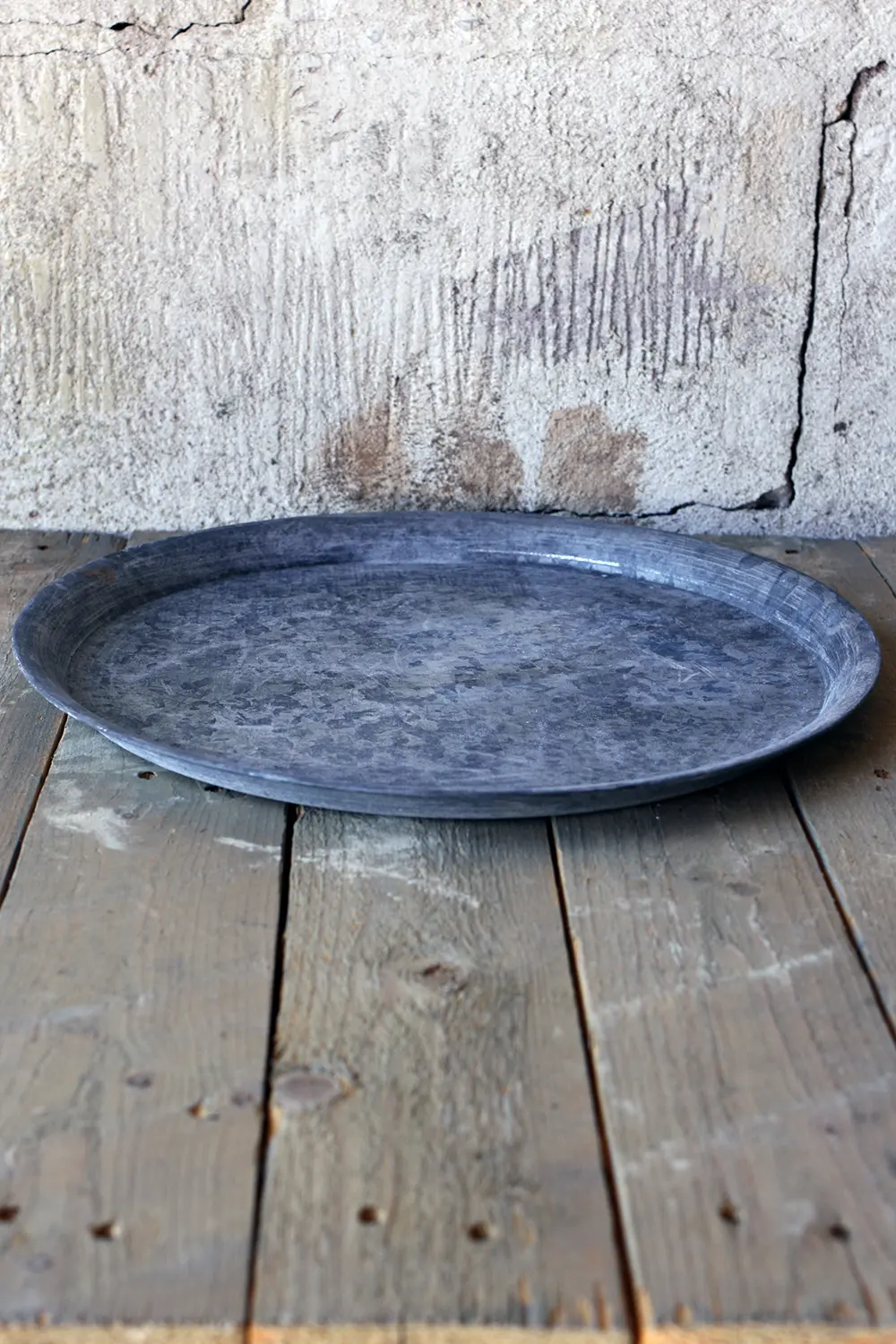 Lee plåtfat råzink Ø30 cm