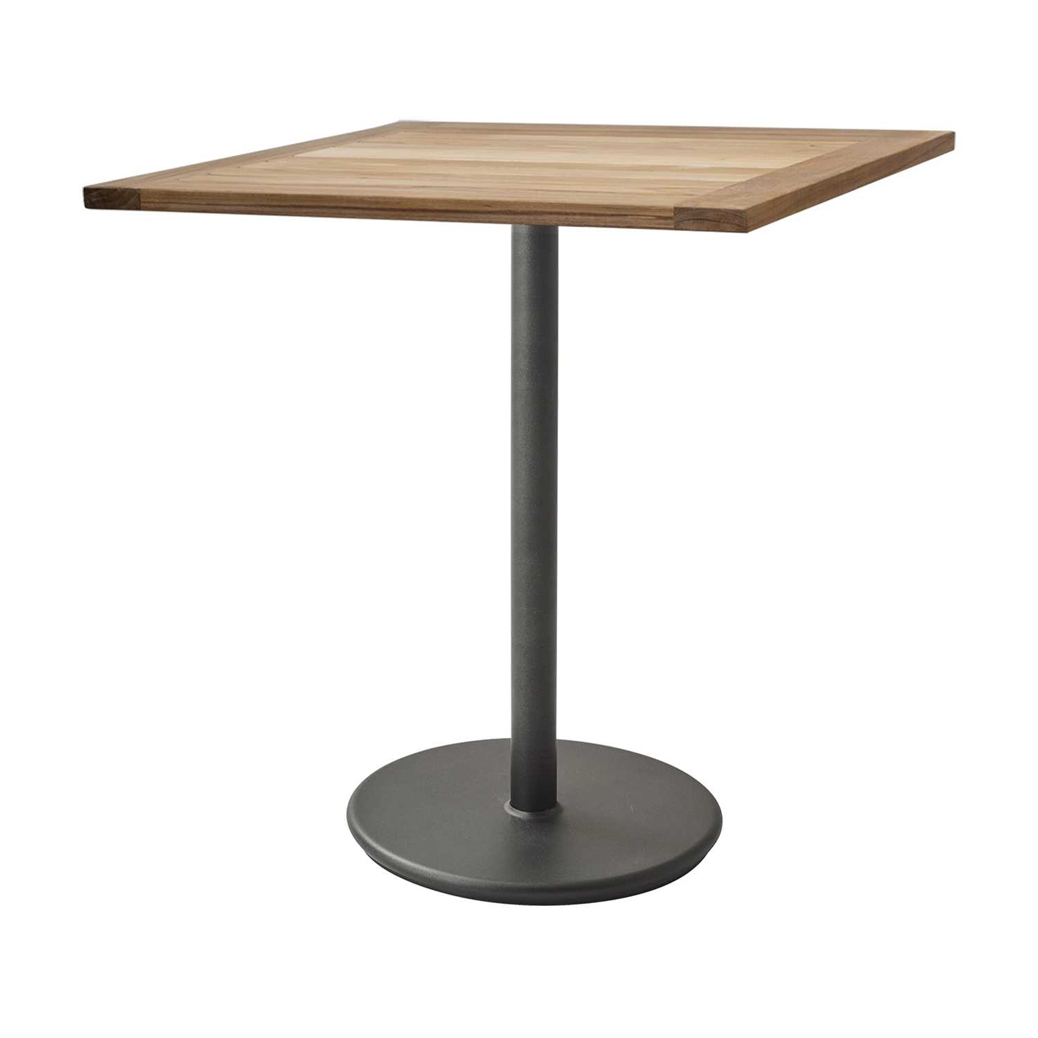 Go cafébord aluminium/teak 72x72 cm