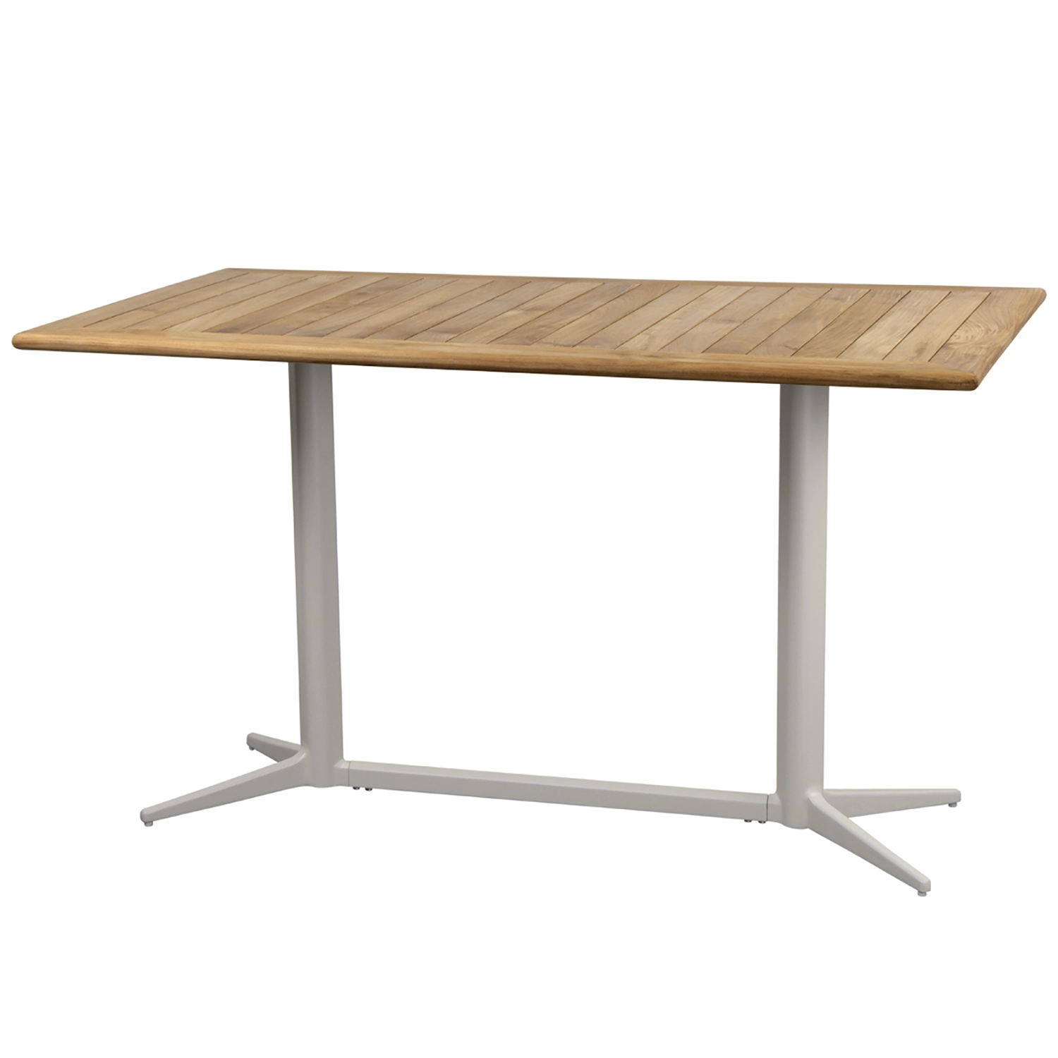 Drop cafébord sand/teak 130x72 cm