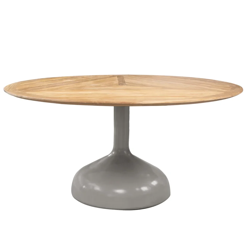 Glaze matbord Taupe/Teak Ø144 cm