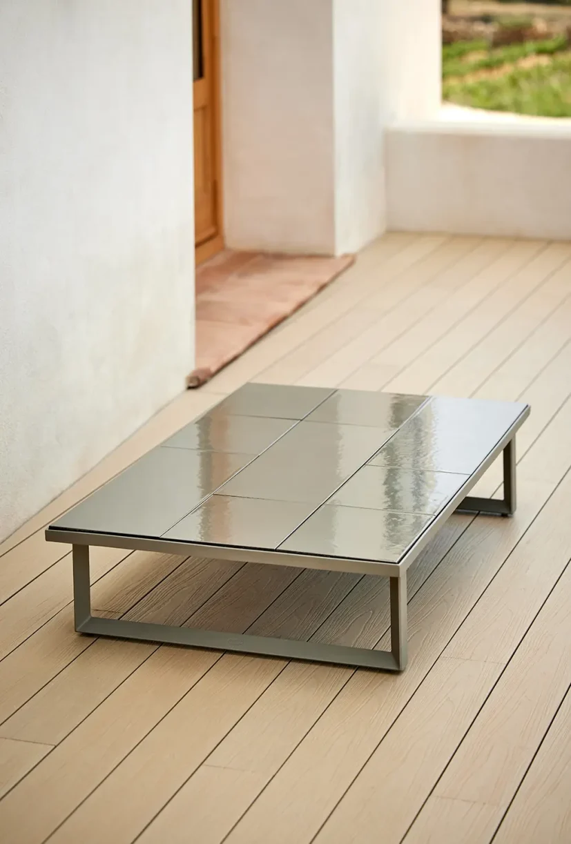 Glaze soffbord Taupe/taupe lavasten 120x70 cm