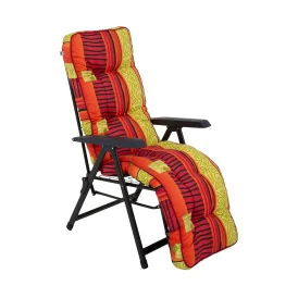 Baden-Baden vilstol med dyna – grafisk orange/gul