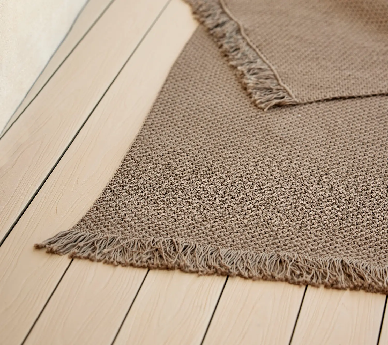 Knit matta Dark Sand, 240x170 cm