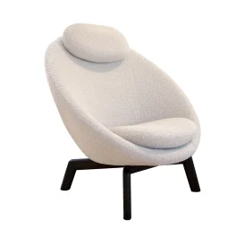 Pace loungefåtölj mahogny/Vit Scent