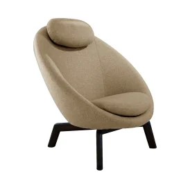 Pace loungefåtölj Mahogny/Turmeric Yellow Chenny