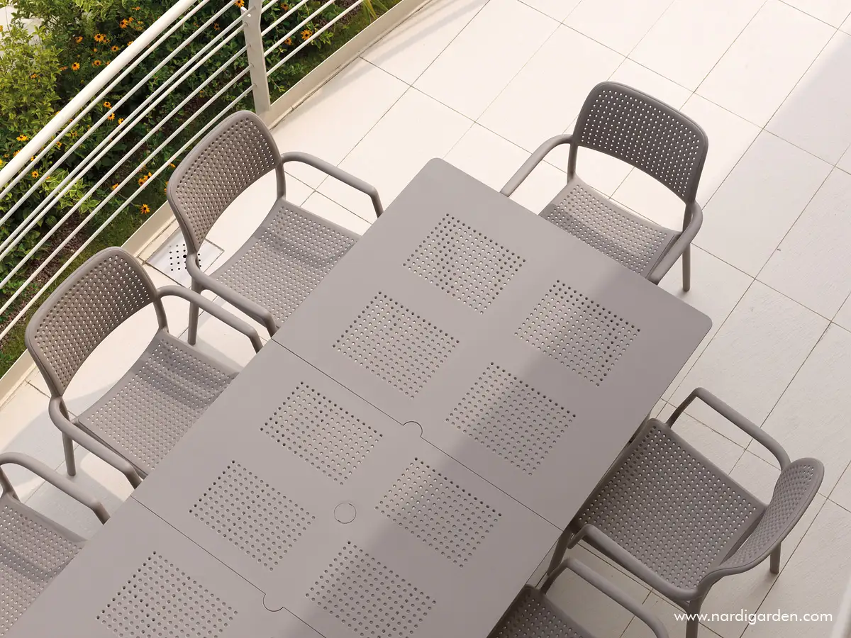 Libeccio förlängningsbord taupe 160/220x100 cm