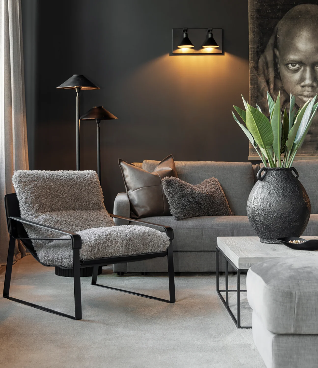 Hillsdale fåtölj Shaun Greige