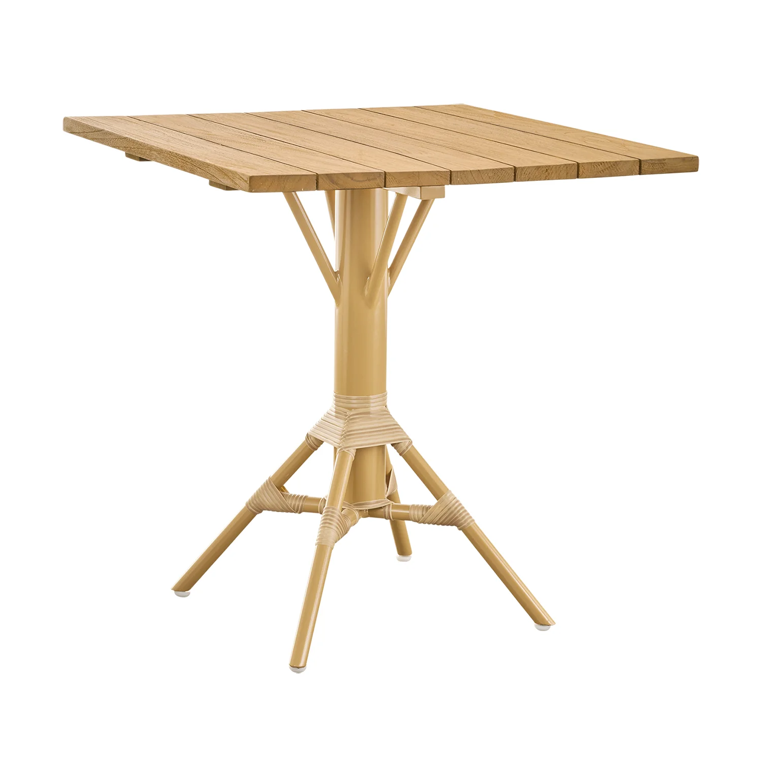 Nicole cafébord almond/teak 70x70 cm