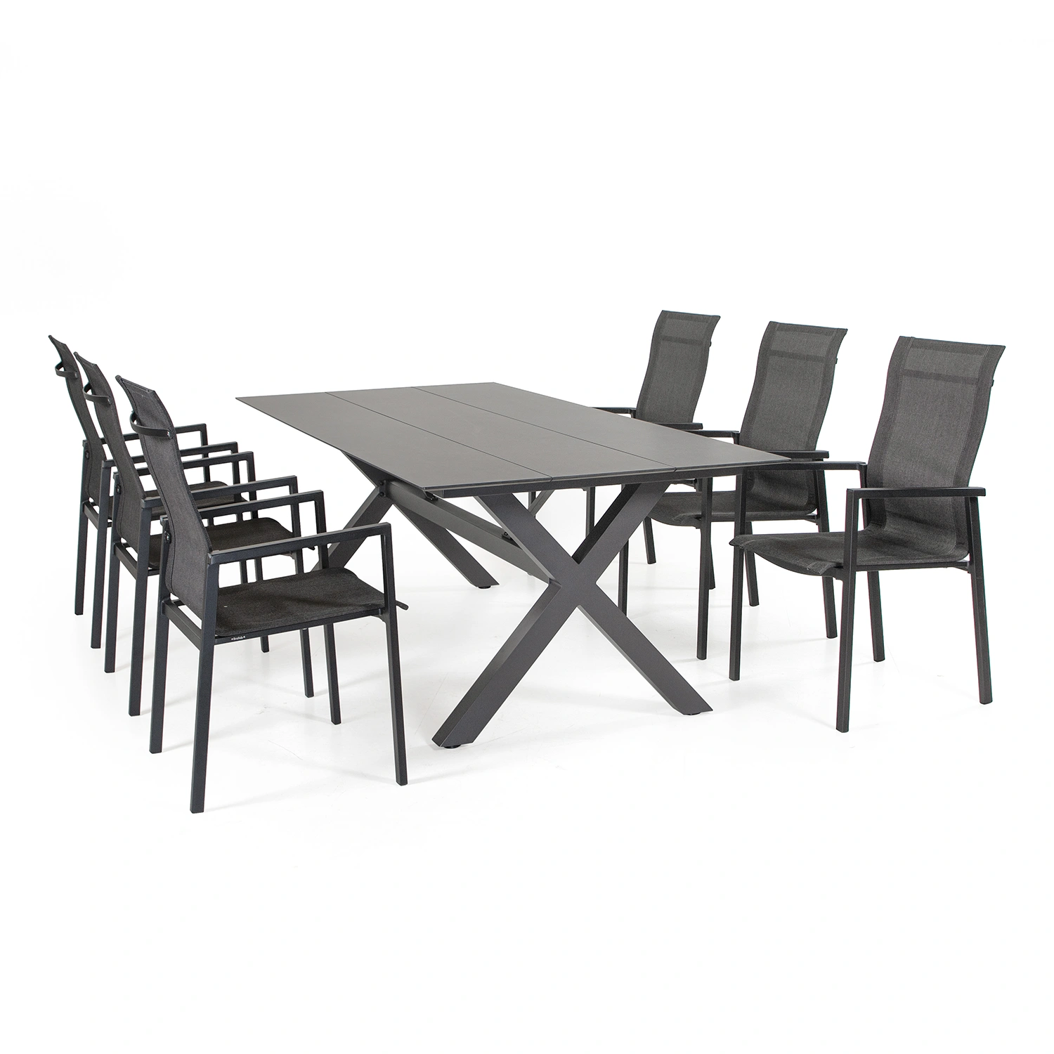 York matbord antracit/mörkgrå - 220x100 cm