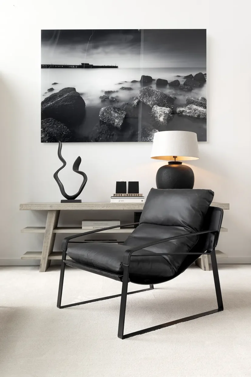 Artwood Hillsdale skinnfåtölj Titanic anthracite