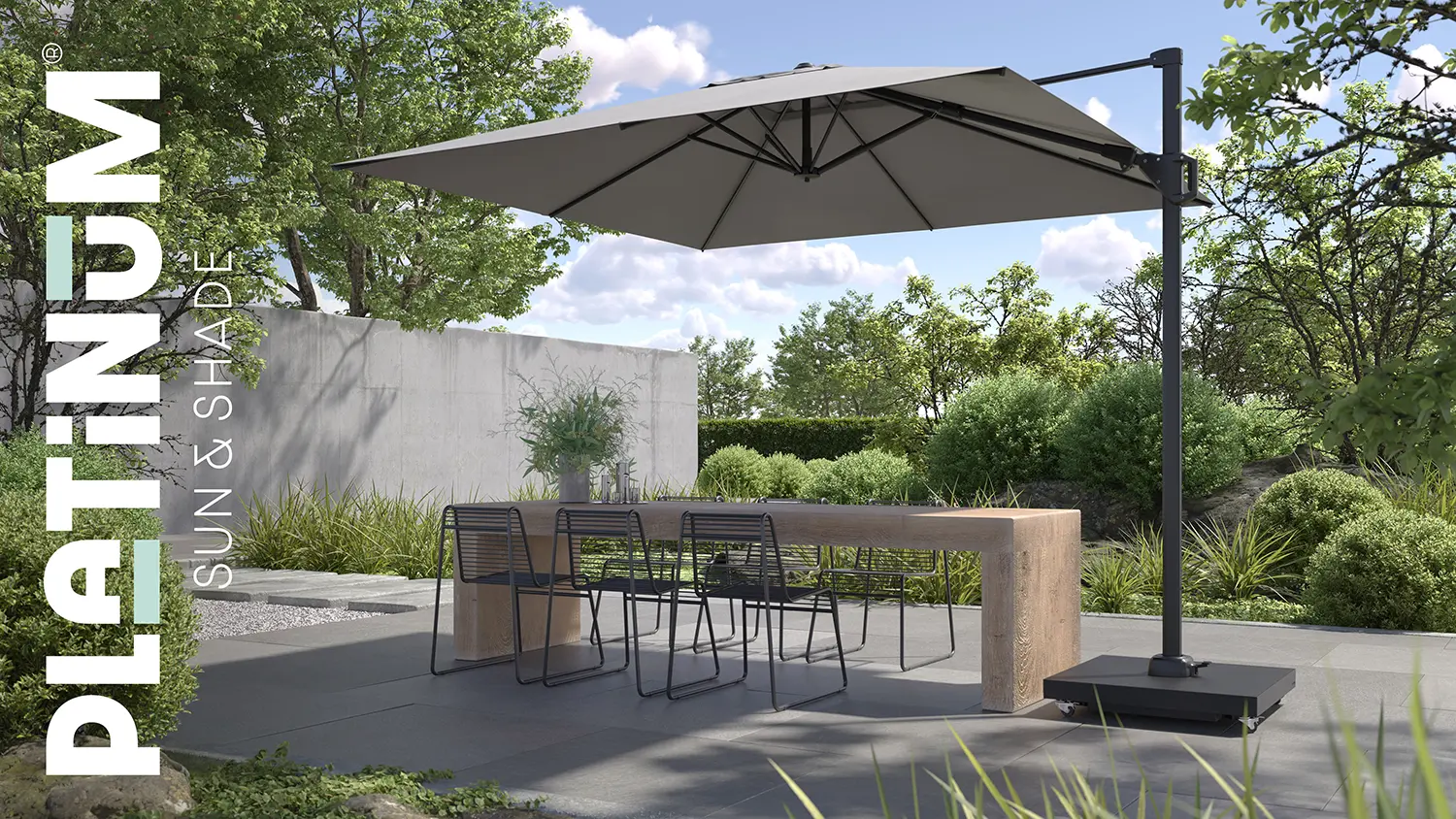 Ceramica parasollfot antracit 90 kg