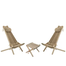 Ecochair/Lilli Set Ask oljad grå