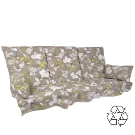 Hammockdynor låg rygg bomull - Botanical beige