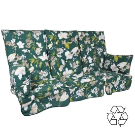 Hammockdynor hög rygg bomull - botanical grön