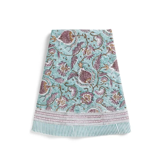 Bordsduk Pomegranate turkos, Ø220 cm