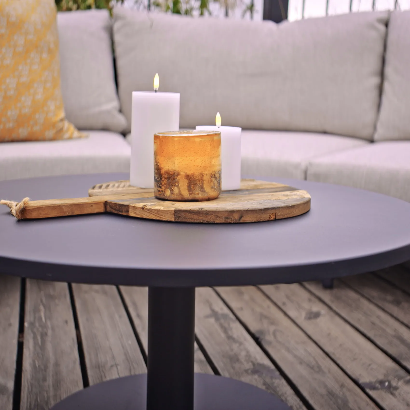 Näsby soffbord svart Ø80 cm