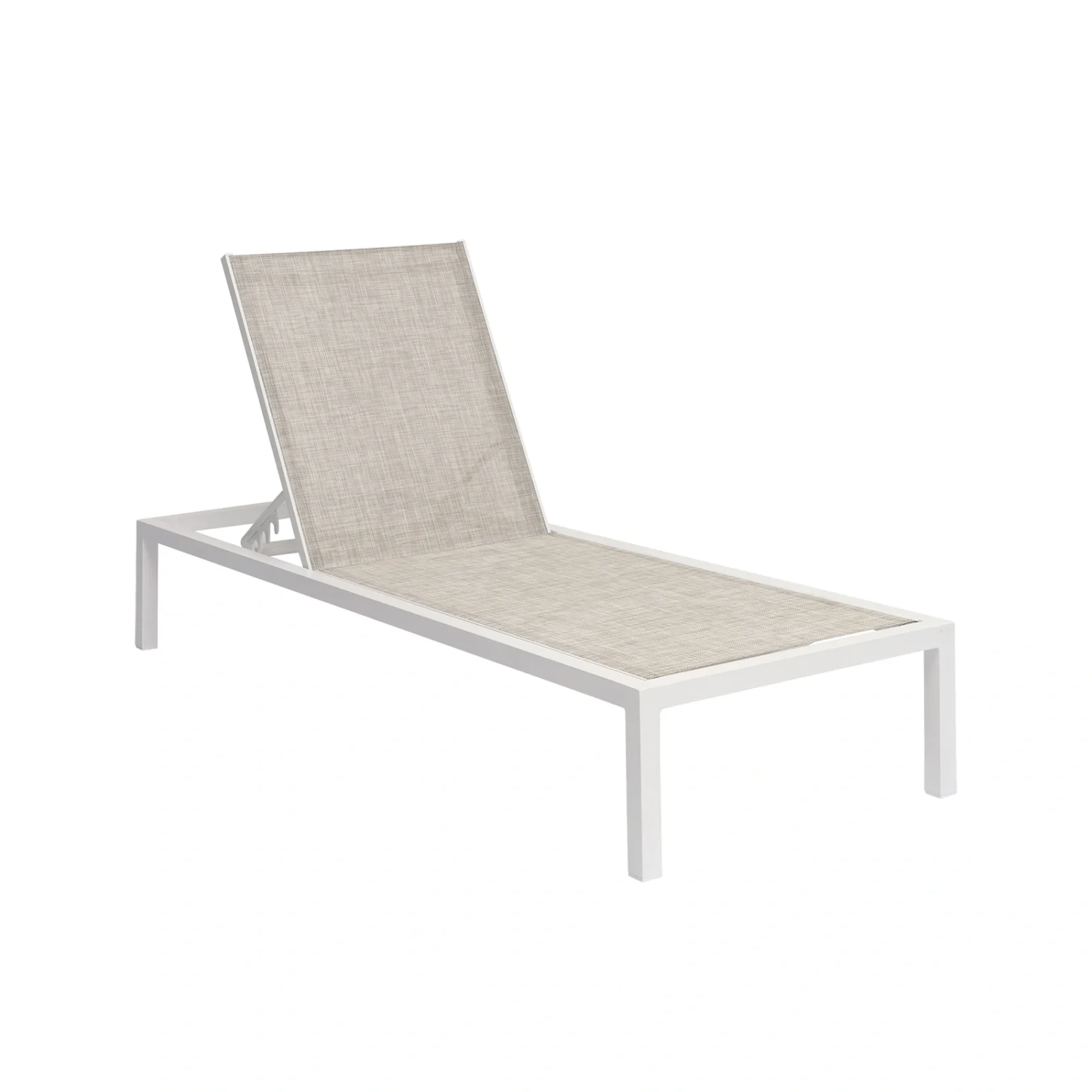 Hånger solsäng vit/gråbeige