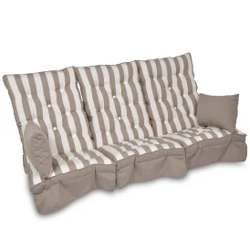 Hammockdynor hög rygg dralon - taupe rand