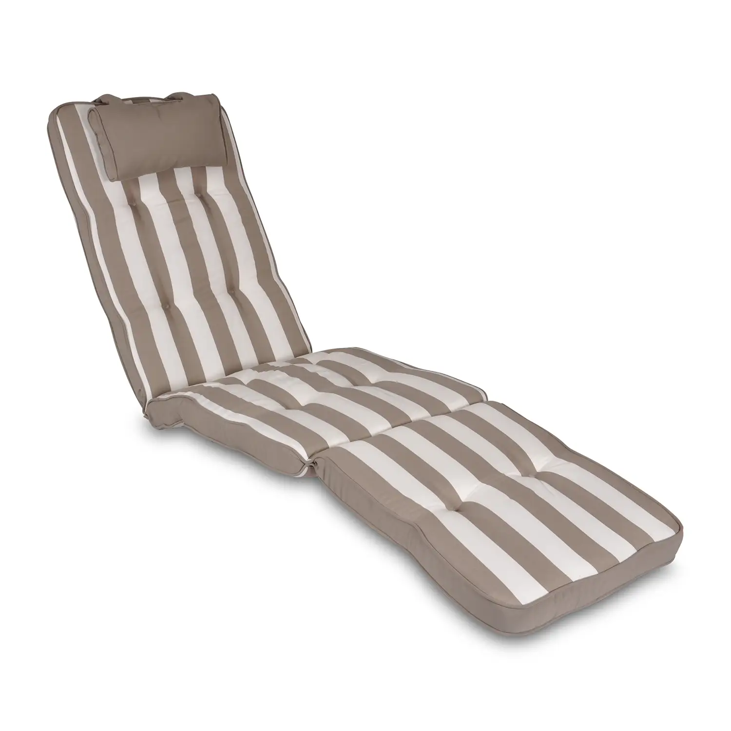 Fritab Woodline Däckstolsdyna taupe rand dralon 50 cm bred