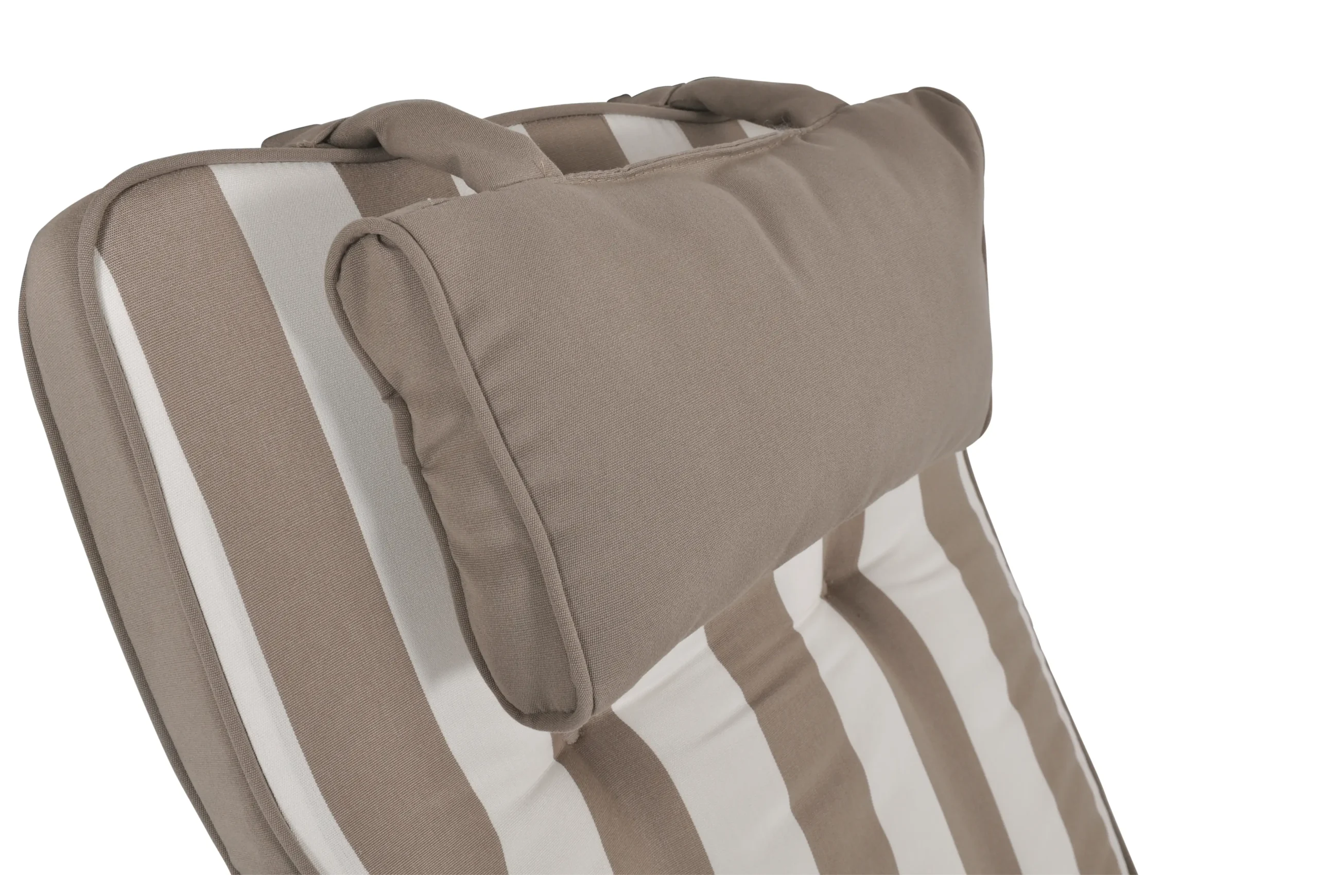 Fritab Woodline Däckstolsdyna taupe rand dralon 50 cm bred