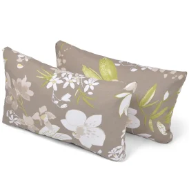 Sidokuddar 1 par Botanical beige