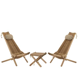 Ecochair/Lilli Set Ask oljad brun
