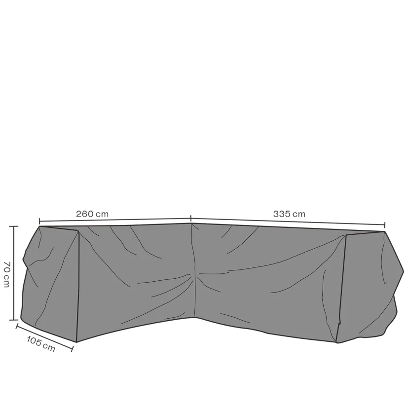 Hörnsoffskydd - Andas, V335/H260x105xH70 cm