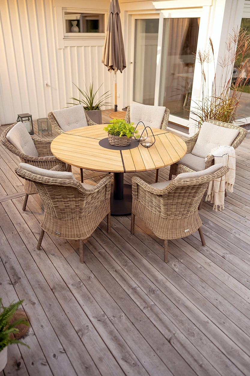 Lenora/Peace matgrupp - 6 stolar, Ø150 cm