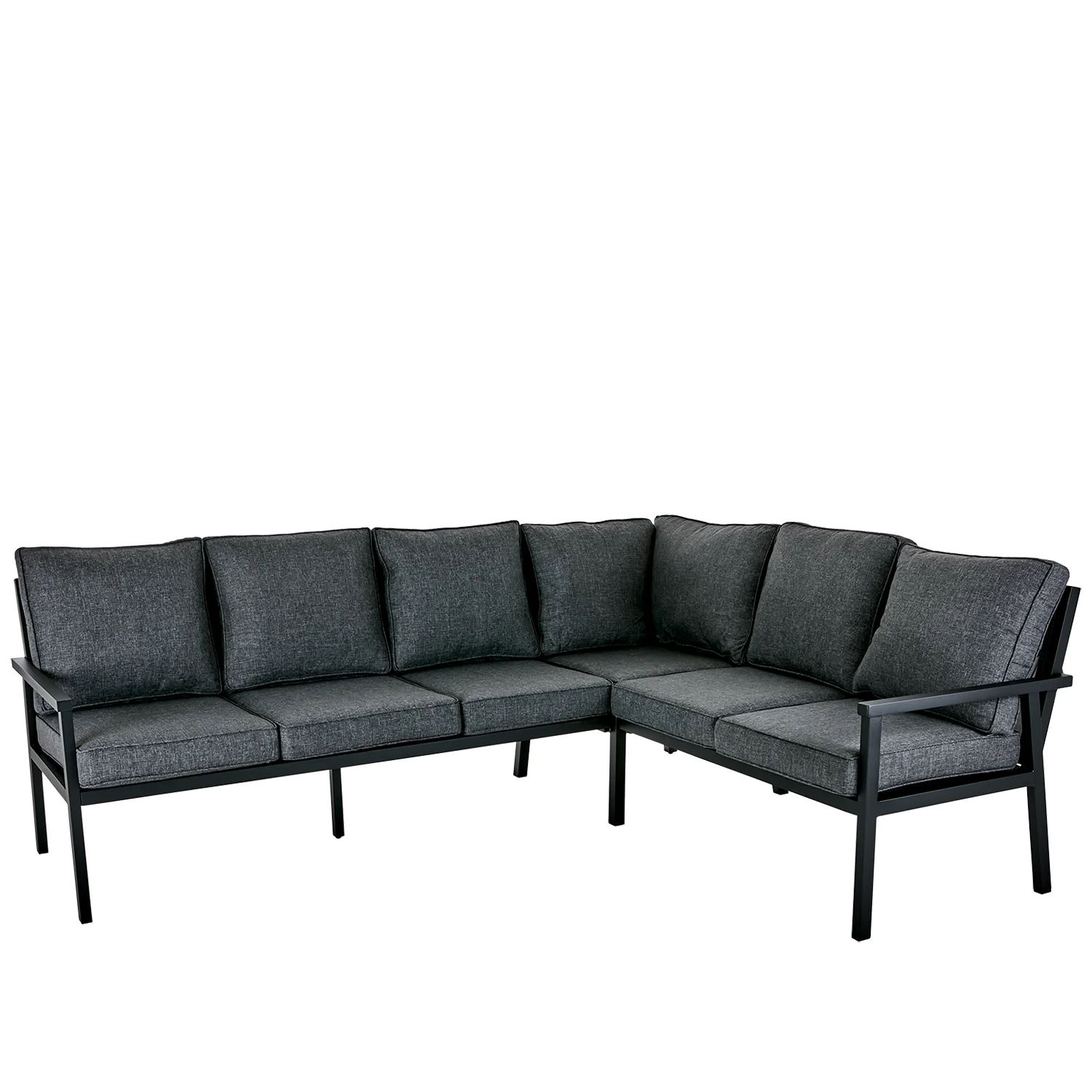 Rana hörnsoffa svart/onyx, Hög stor 195/252 cm