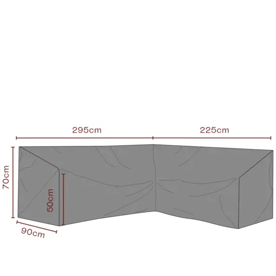 Hörnsoffskydd - Andas, V225/H295x90xH70 cm