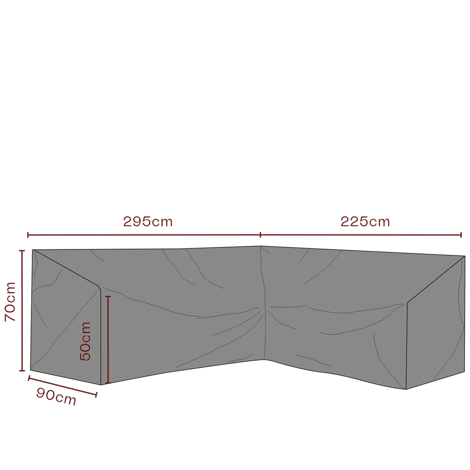Hörnsoffskydd - Andas, V225/H295x90xH70 cm