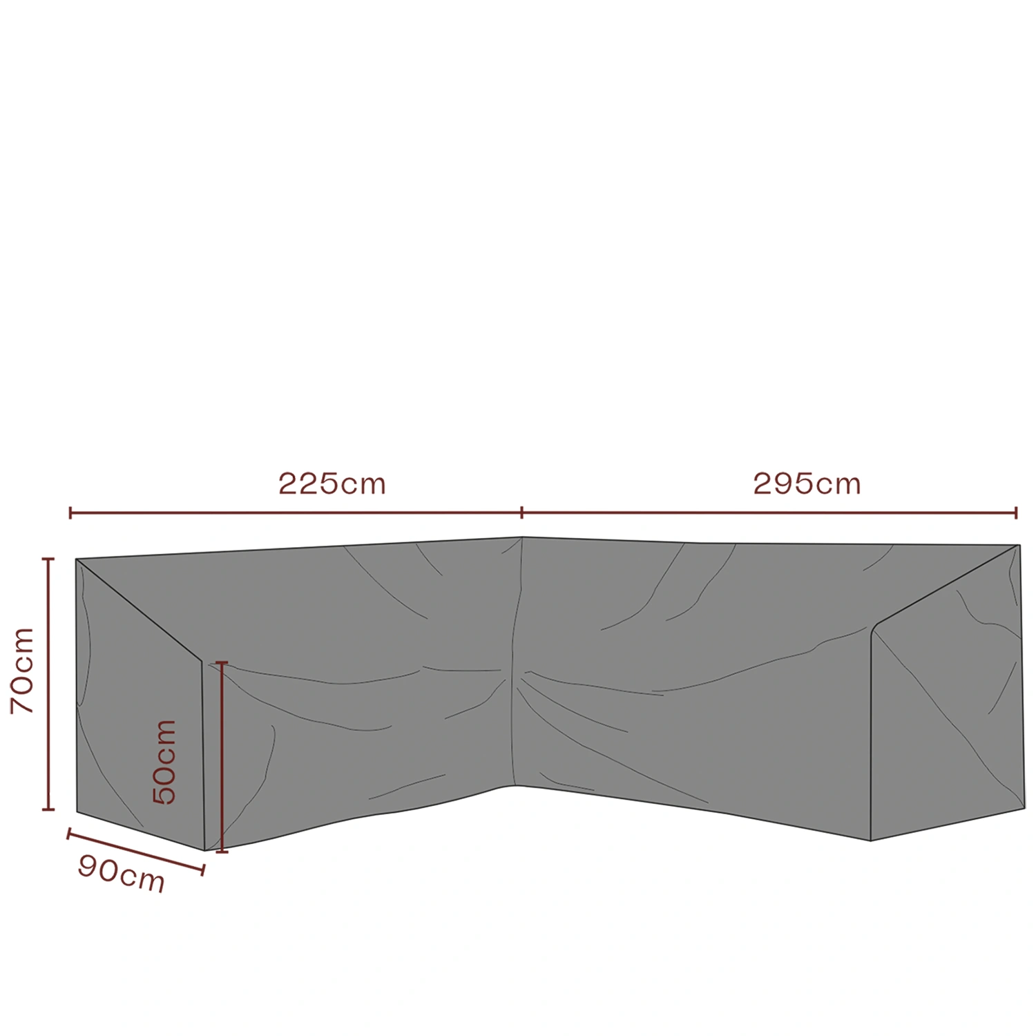 Hörnsoffskydd - Andas, V295/H225x90xH70 cm