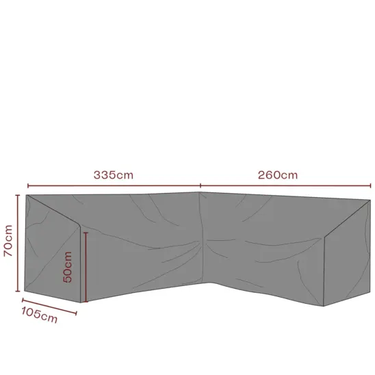 Hörnsoffskydd - Andas, V260/H335x105xH70 cm