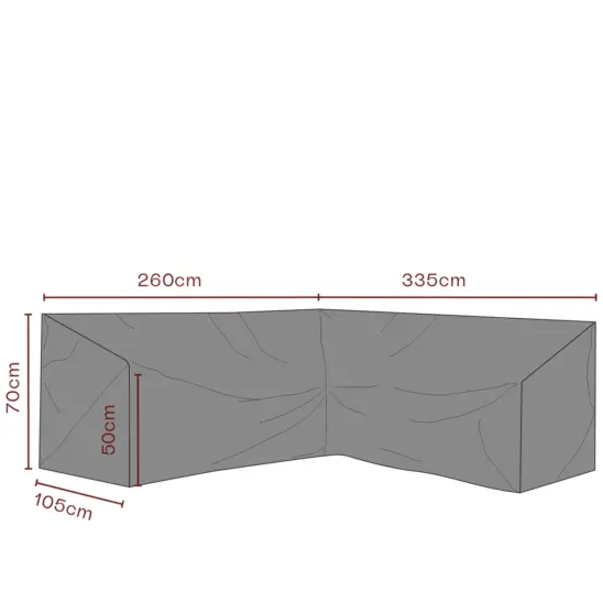 Hörnsoffskydd - Andas, V335/H260x105xH70 cm