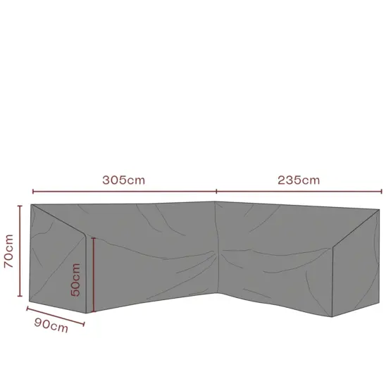 Hörnsoffskydd - Andas, V235/H305x90xH70 cm