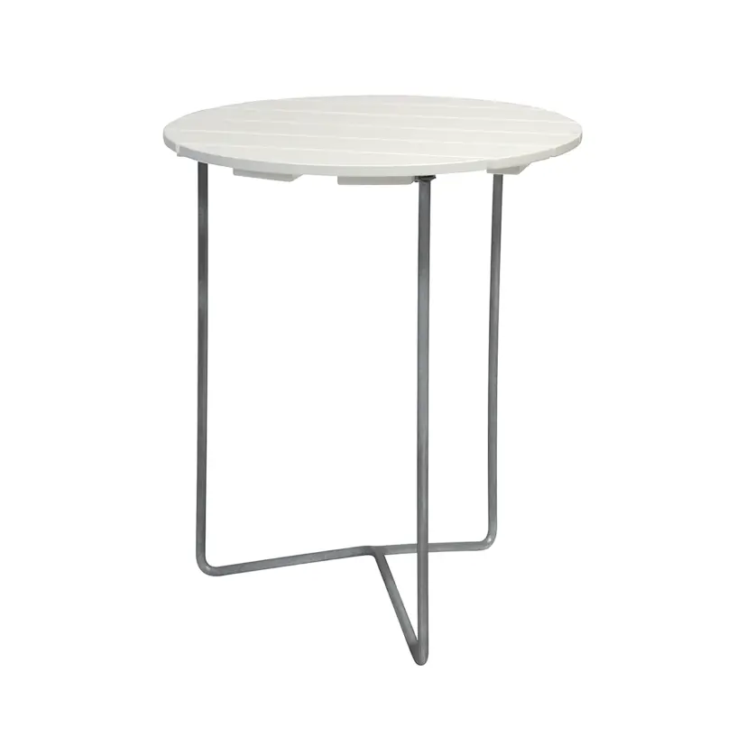 6B bord vit ek/varmförzinkad Ø60 cm