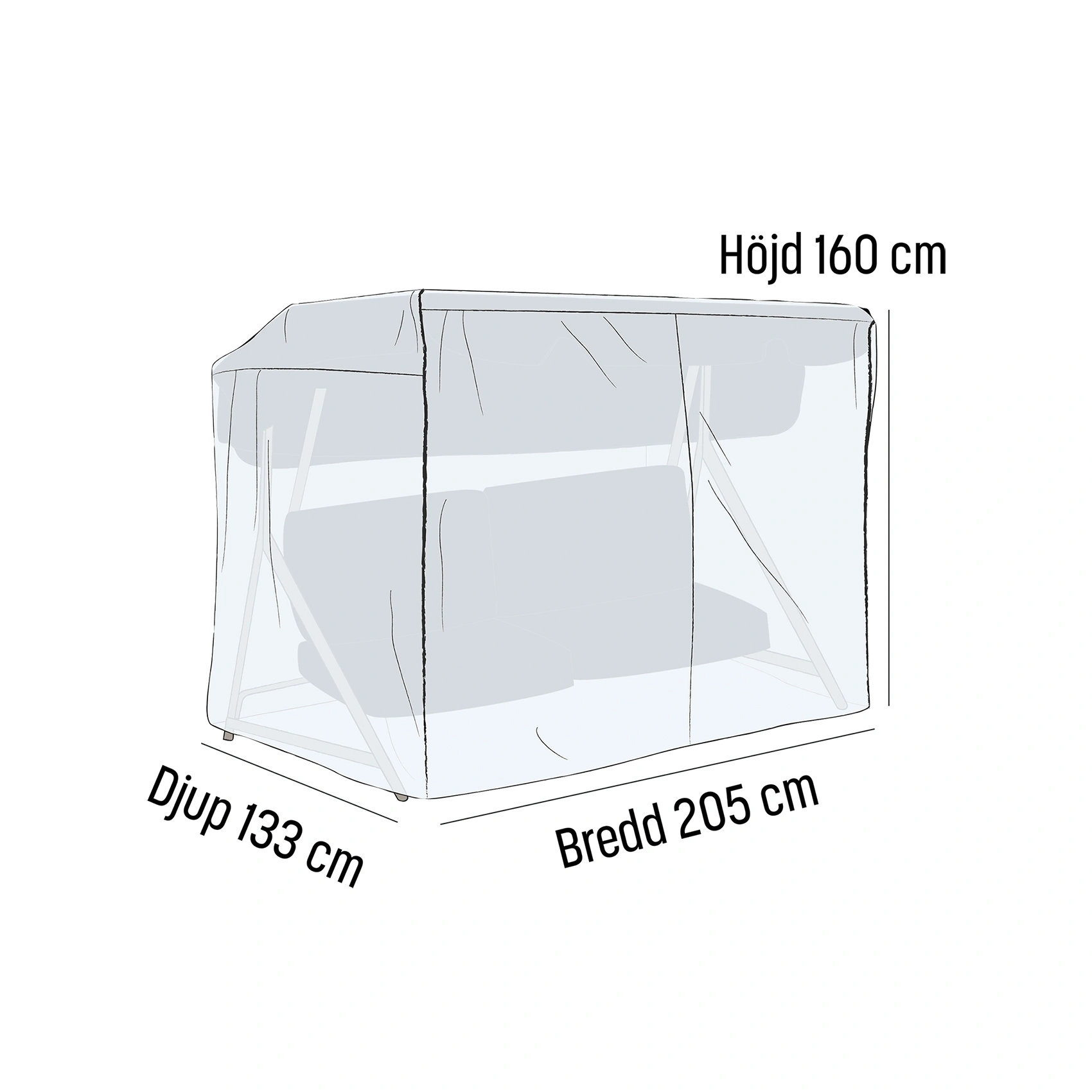 Hammockskydd transparent PVC