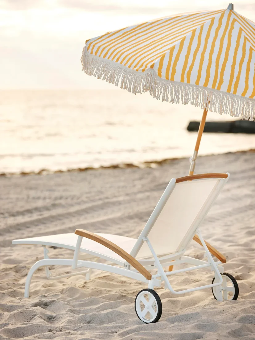 Gatsby parasoll gulrandigt Ø180 cm