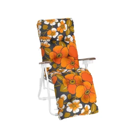 Varax Baden Baden stol med träarmstöd - vit/Nostalgi orange