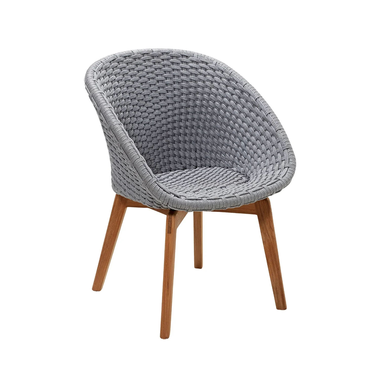 Product Image for Peacock stol ljusgrå SoftRope/teak