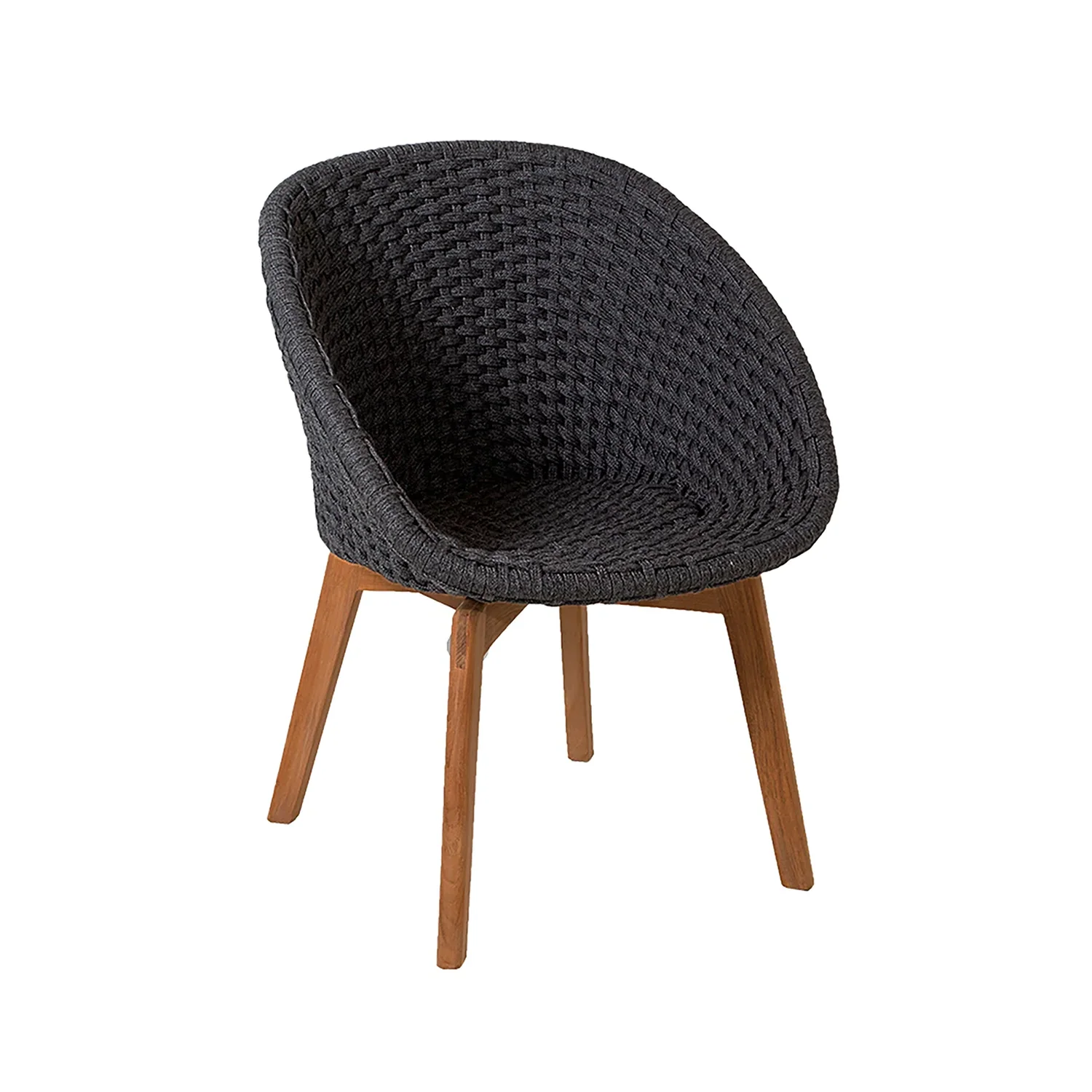 Product Image for Peacock stol mörkgrå SoftRope/teak