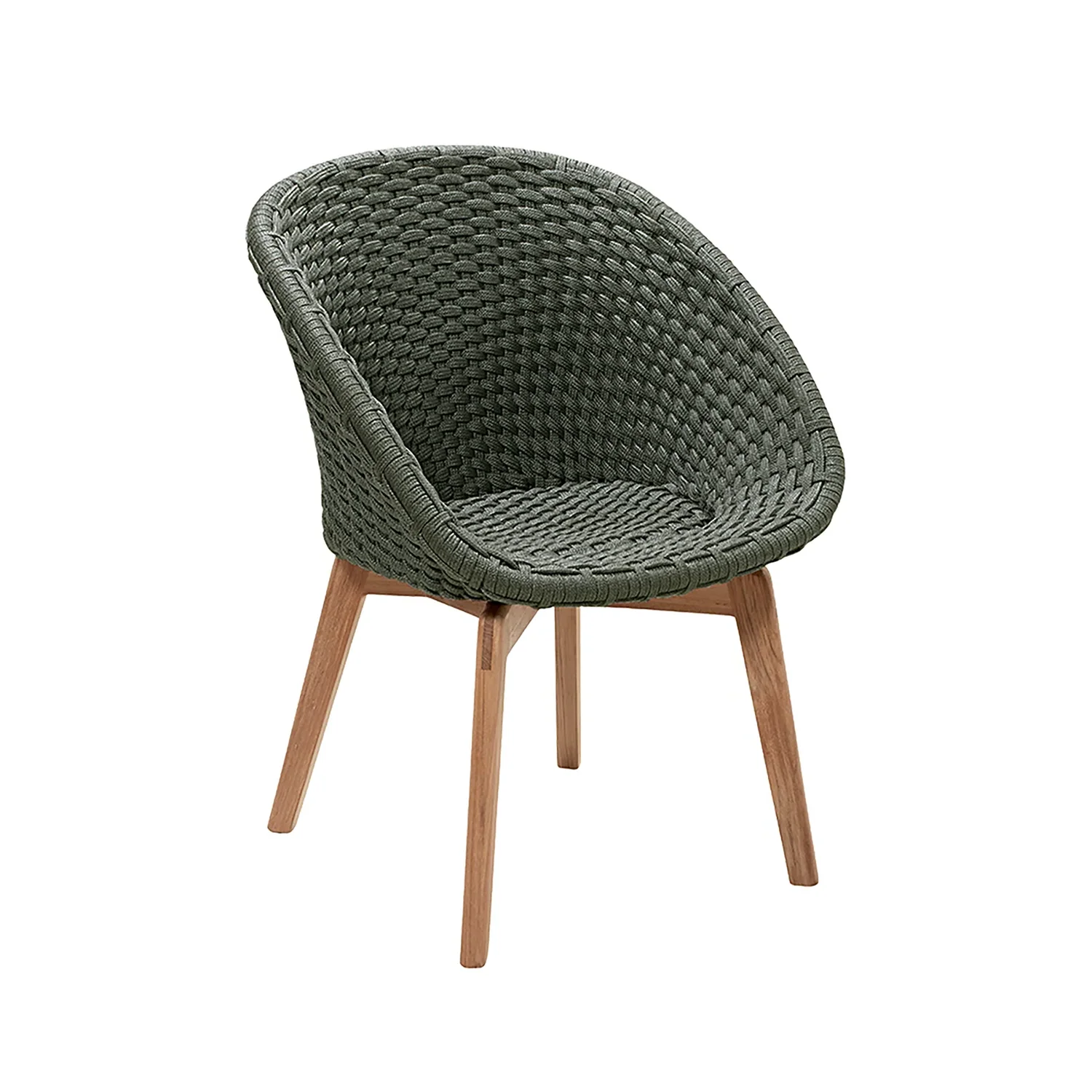 Product Image for Peacock stol mörkgrön SoftRope/teak