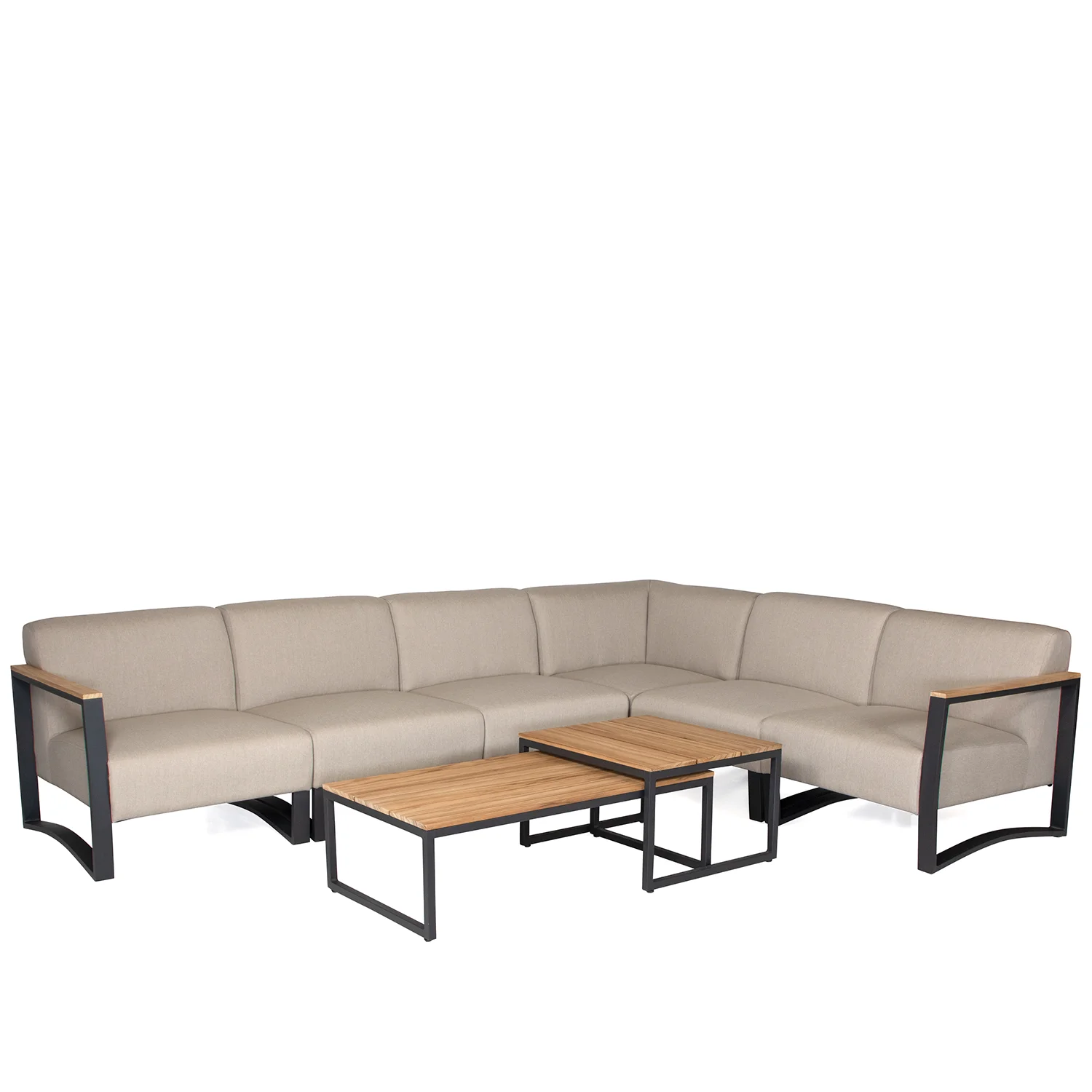 Module hörnsoffa antracit/ljusbeige