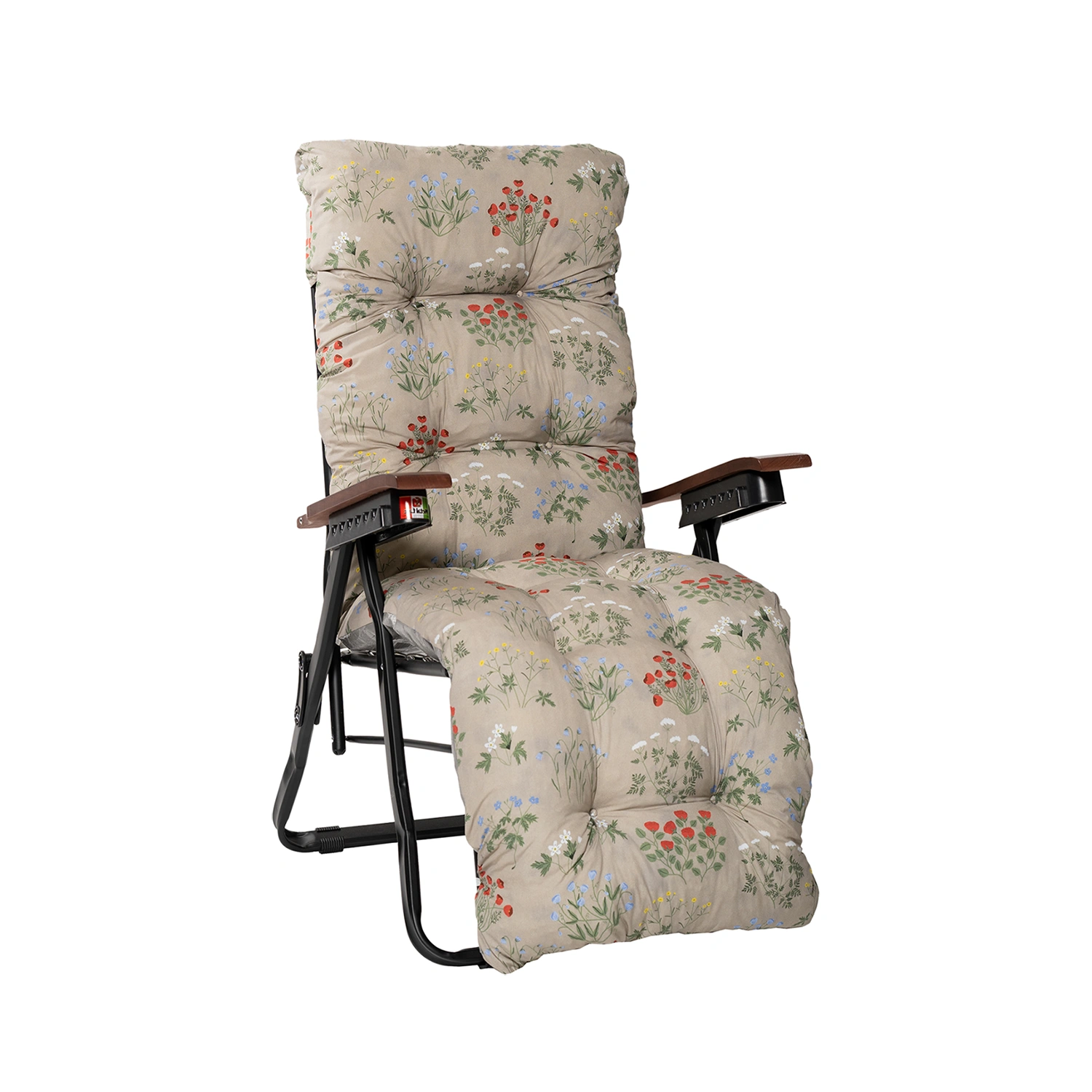 Varax Baden Baden stol med träarmstöd - svart/Meadow