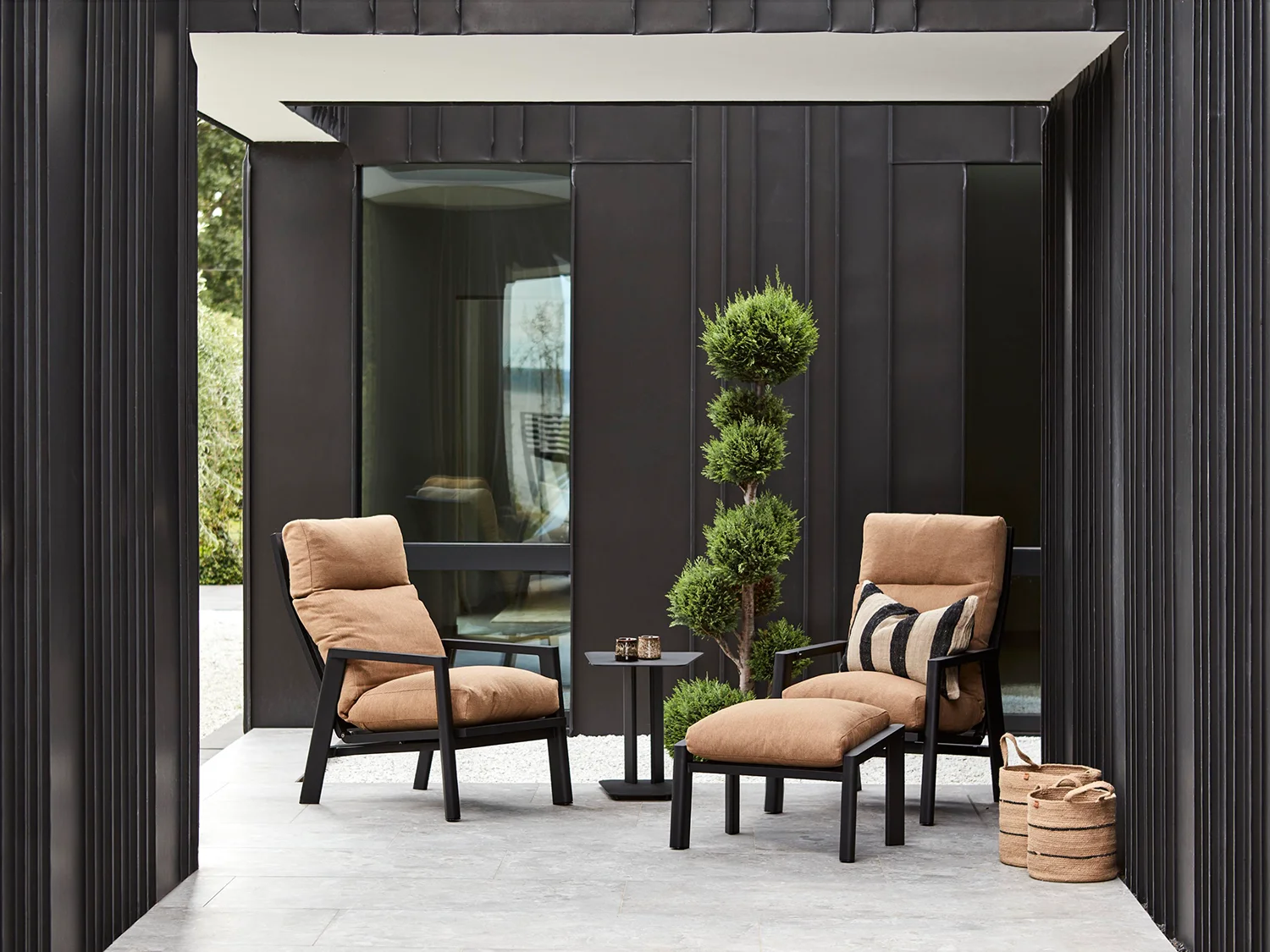 Slide sidobord Svart 50x45 cm - Bild 4