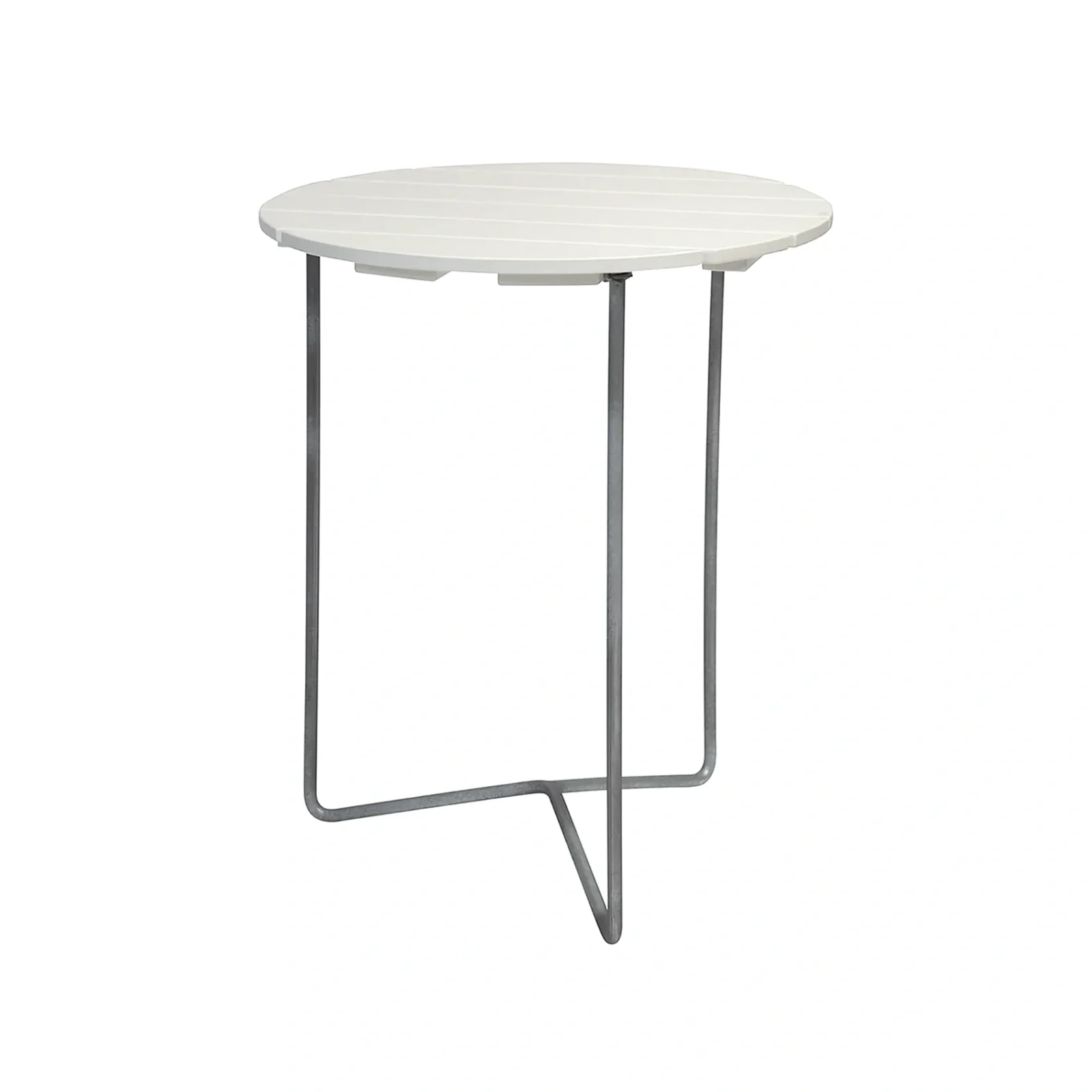 6B bord vit ek / varmförzinkad Ø60 cm