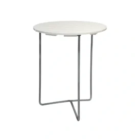 6B bord vit ek / varmförzinkad Ø60 cm